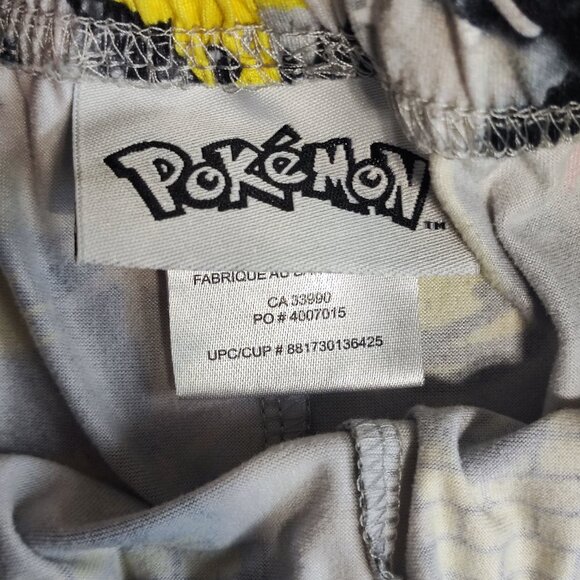 Pokemon Pikachu sleepwear pyjama boys size M black & grey with graphic - Picture 9 of 15